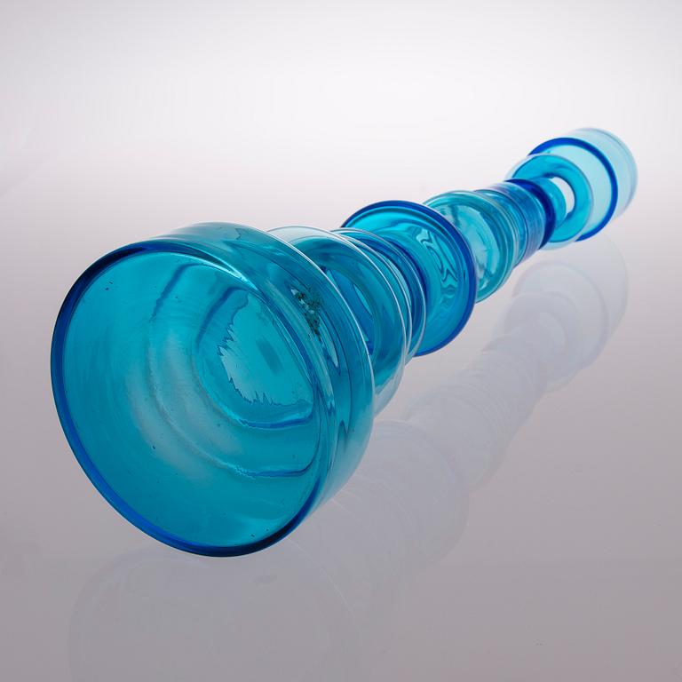 A candlestick / vase 'Light house' signed Nuutajärvi Notsjö.