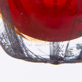 Sini Majuri, glasskulptur, "Male guests", signerad  Sini Majuri 2021, Glass Studio Mafka&Alakoski Riihimäki.