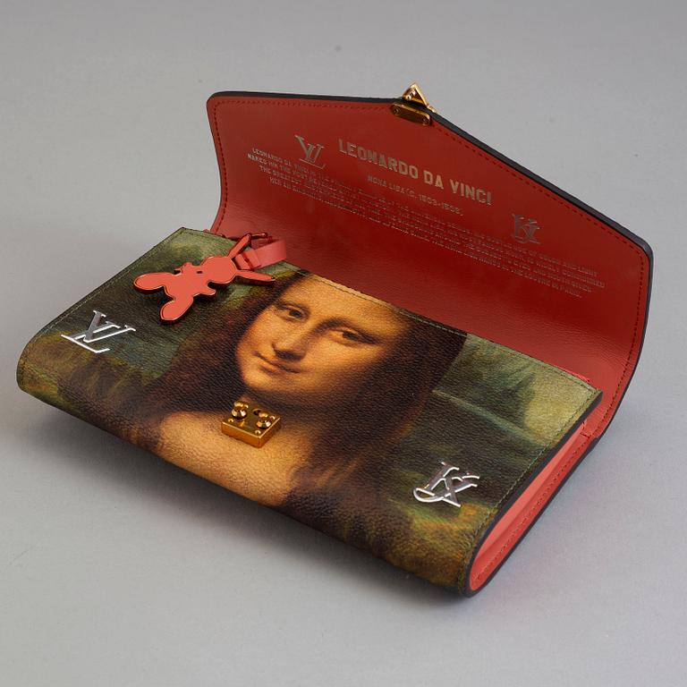 LOUIS VUITTON, chain wallet pouchette "Da Vinci Mona-Lisa " ur Master collection av Jeff Koons 2017.