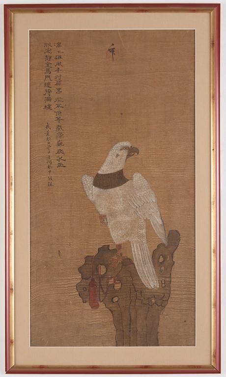 A Chinese painting by an unidentified master, after Song Huizong, late Qing dynasty/early 20th century.