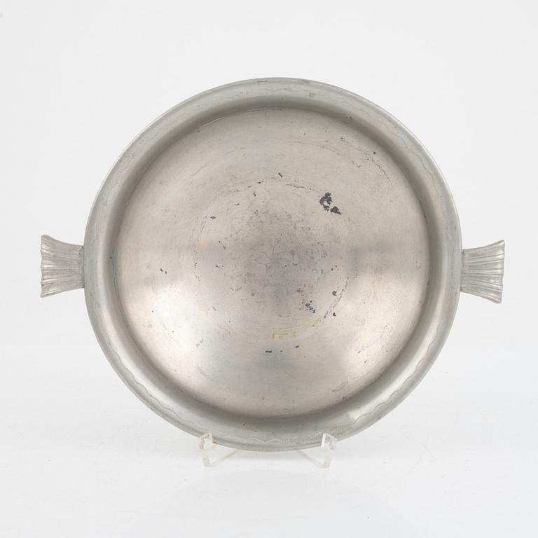 Firma Svenskt Tenn, a set of three pewter bowls, Stockholm, Sweden 1924, 1926 and 1930, model A 9, A 216 and A 7.