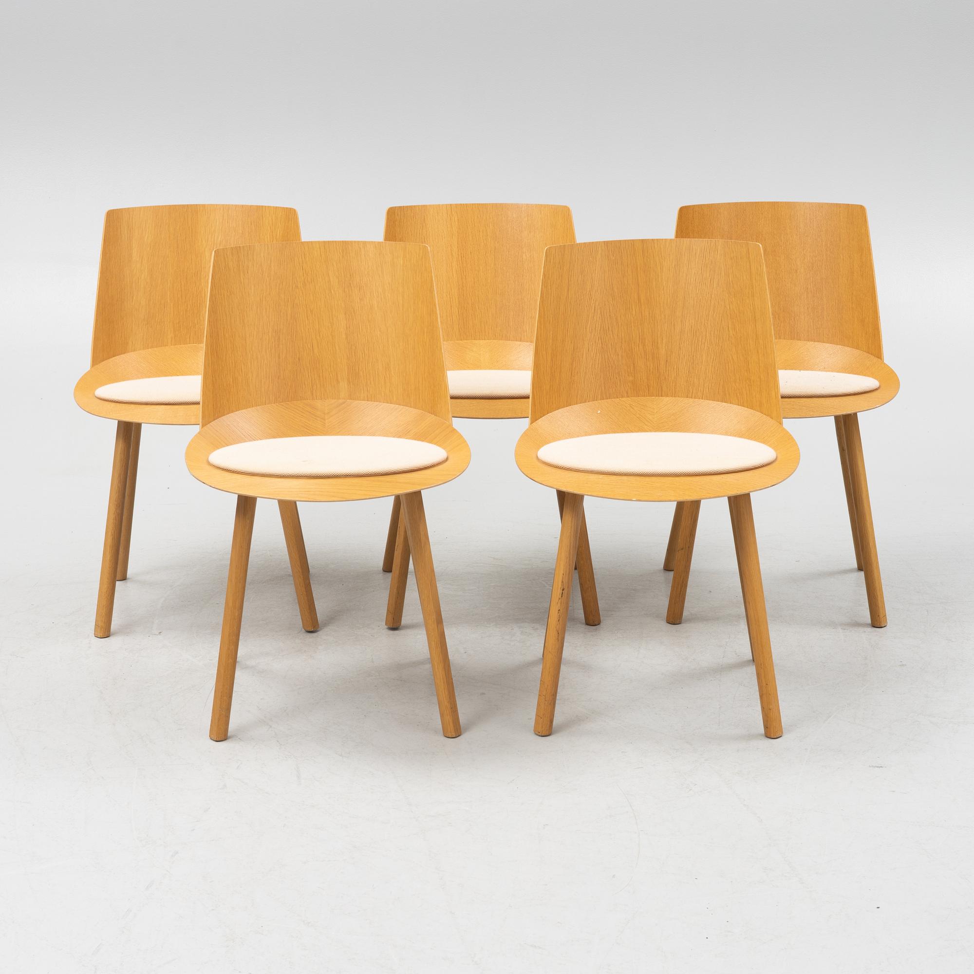 Stefan Diez, chairs, 5 pcs, "E15 Houdini", reportedly purchased in 2012.