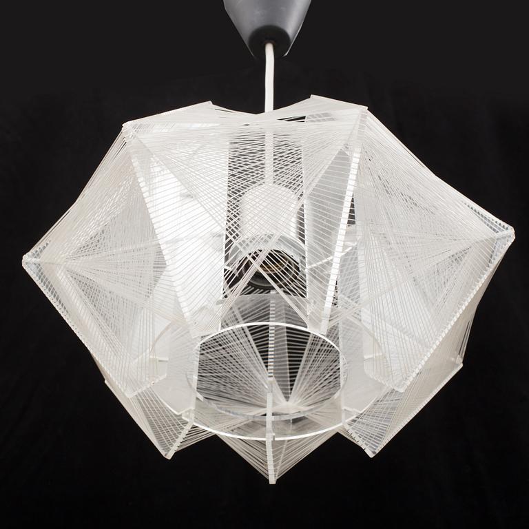 TAKLAMPOR, ett par, plexi-glas och nylon tråd, 1960-tals.