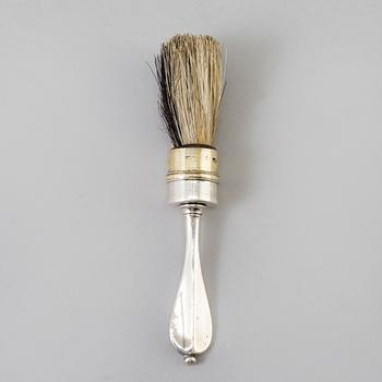 A SILVER SHAVING BRUSH by Adolf Zethelius, Stockholm 1818.