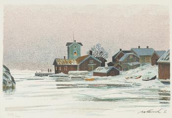 Roland Svensson, lithograph in colours, signed 293/350.