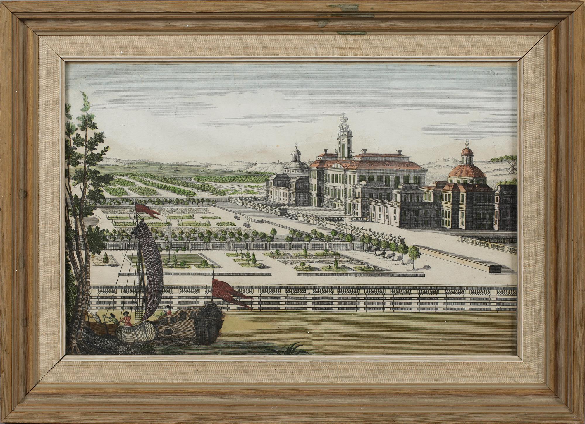 KOPPARSTICK, 2 st, ur Suecia Antiqua et Hodierna, 1700-/1800-tal.