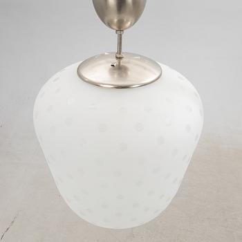 Taklampa, Swedish Modern, Orrefors, 1940-tal.