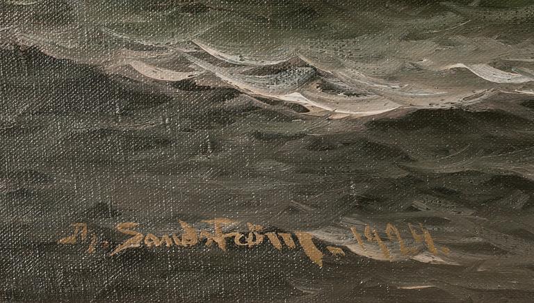 JOHAN OSSIAN-ANDERSSON, olja på duk, sign Th. Sandström o dat- 1924.