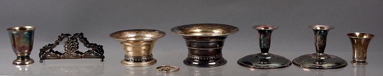 PARTI SILVER, 8 delar, bla Finland, 1900-tal,.