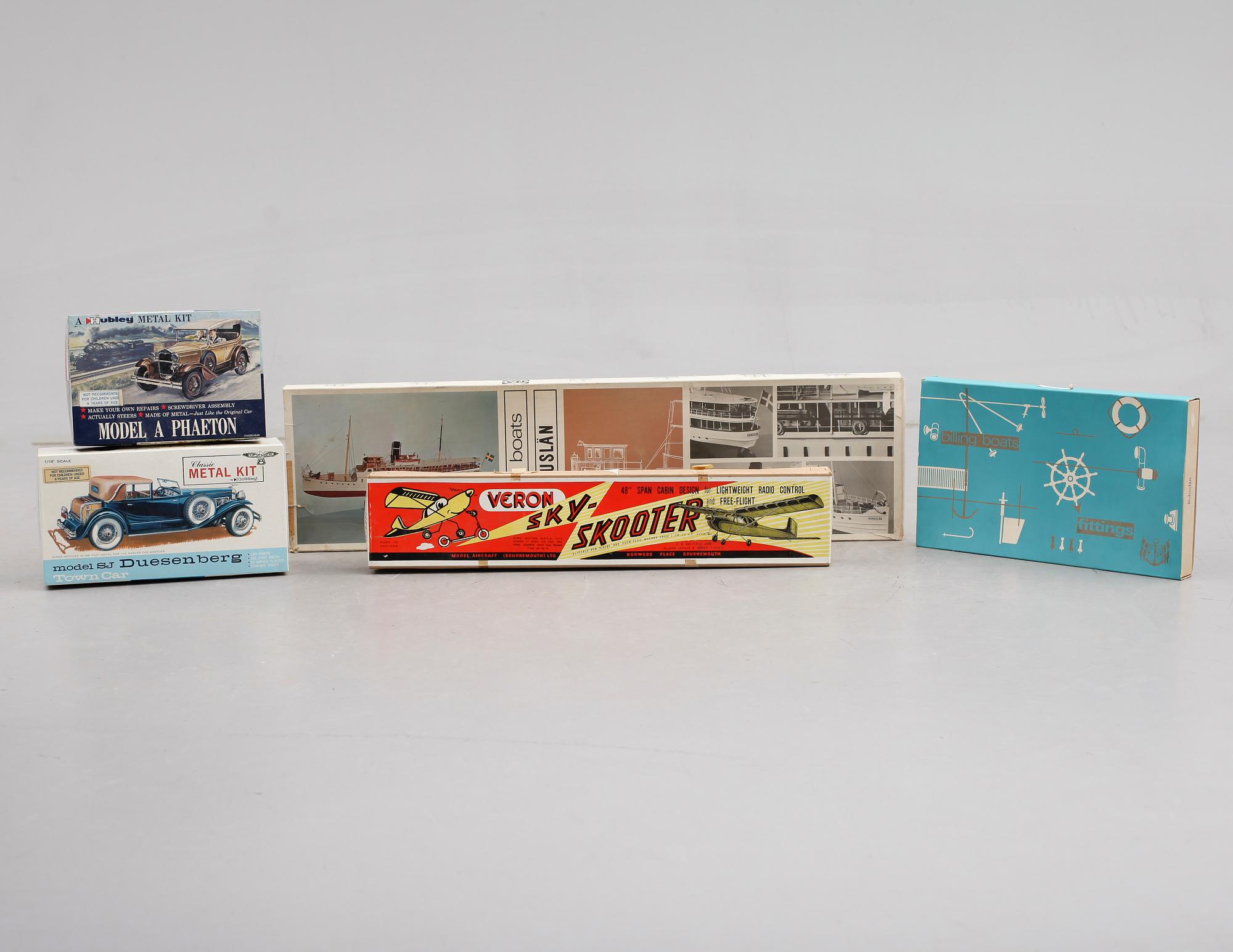 SAMLING BYGGSATSER, 5 st, bl a Hubley.