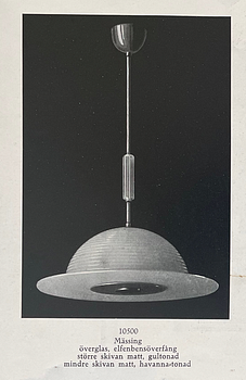 Harald Notini, a ceiling lamp model "10500", Arvid Böhlmarks Lampfabrik, Stockholm, 1930s.