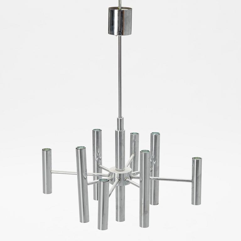 Gaetano Sciolari, probably. A celing lamp, Italy, later part of the 20th Century.
