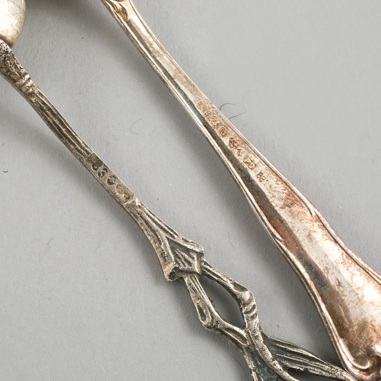 TESKEDAR, 10+12 st, silver, stämplade MEMA, Lidköping, respektive svenska importstämplar. Vikt 189 g.