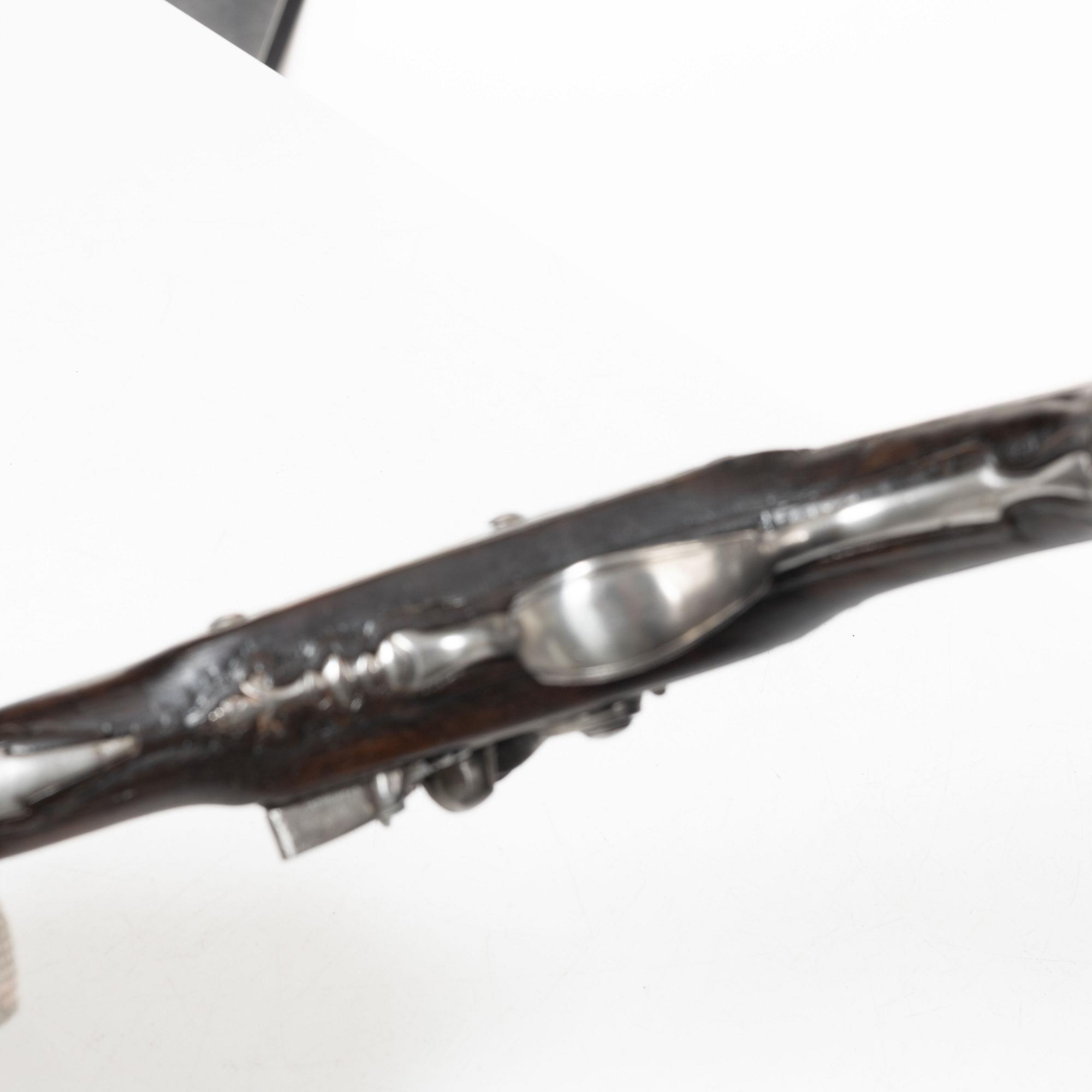 Flintlock pistol, attributed to Angelo Bini, Italy, late 18th century.