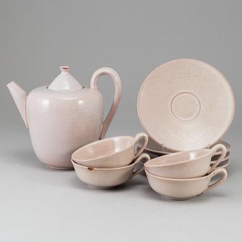 OTTO LINDIG, a five piece earthenware coffee service, Karlsruhe, Germany.