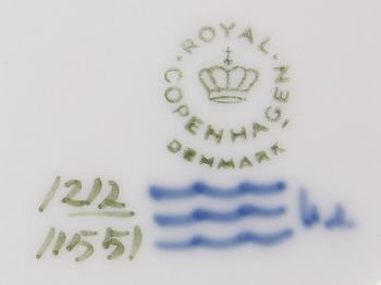MATSERVIS, 50 delar, porslin, "Blå Vifte", Royal Copenhagen,