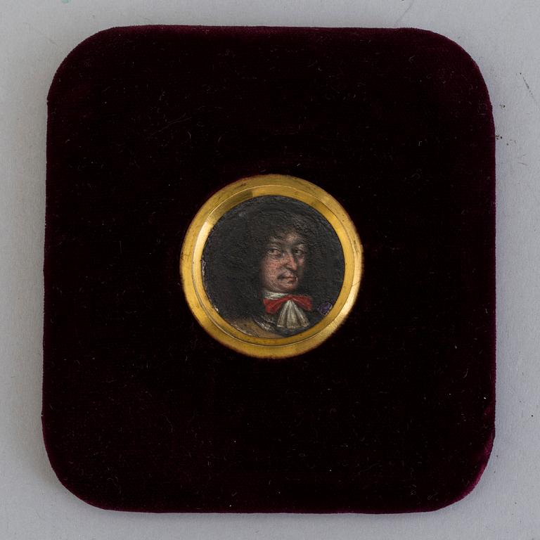 UNIDENTIFIED ARTIST, portrait miniature, circa 1700.