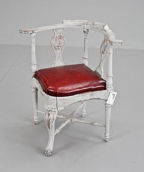 PUDERSTOL, senbarockstil/rokokostil, 1800-tal.