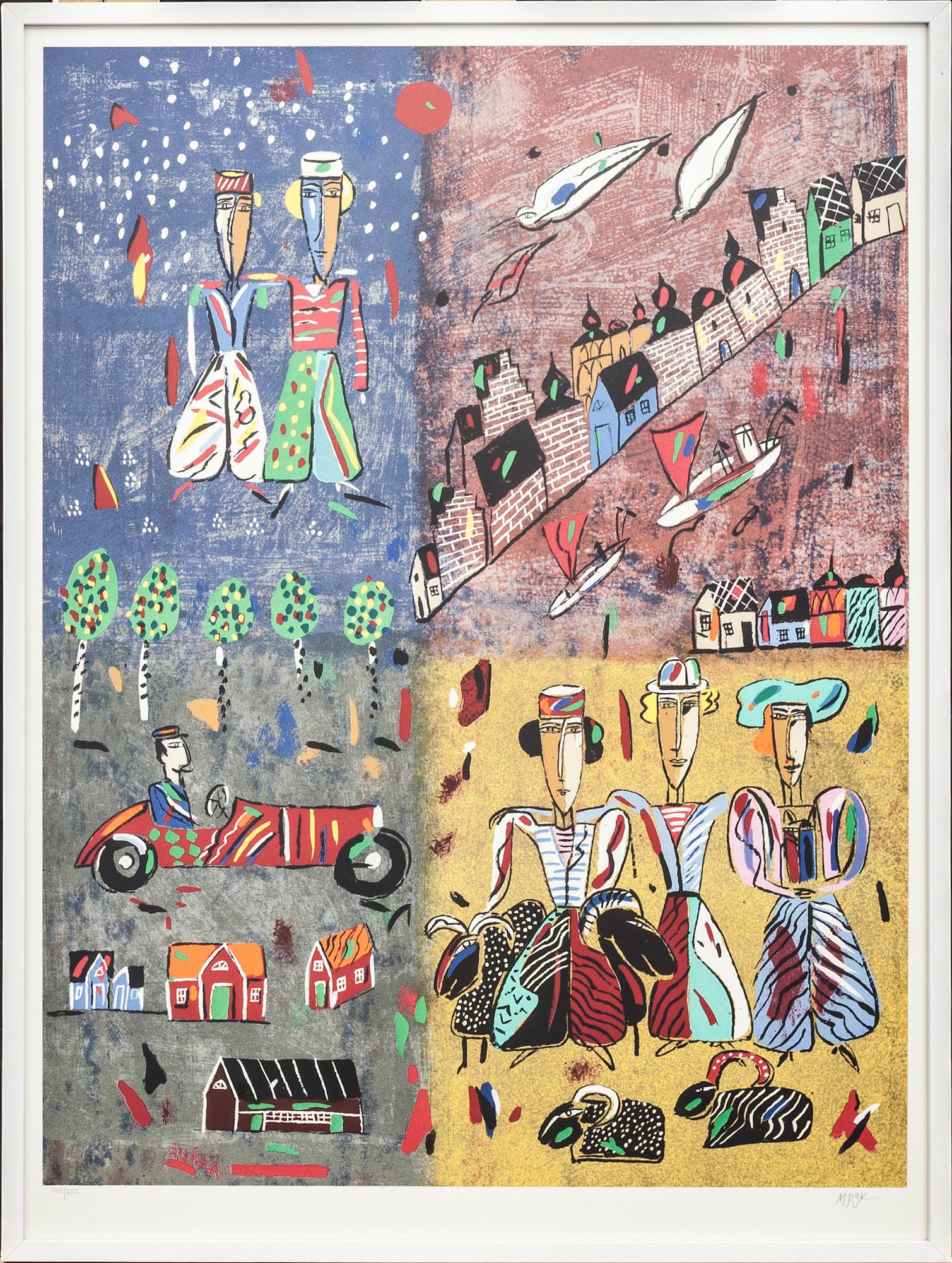 MADELEINE PYK, färglitografi, signerad och numrerad 143/250.