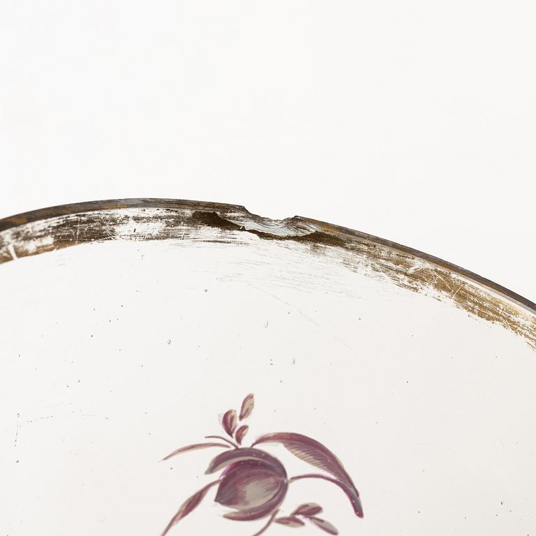 Six historical style glasses, around te year 1900.