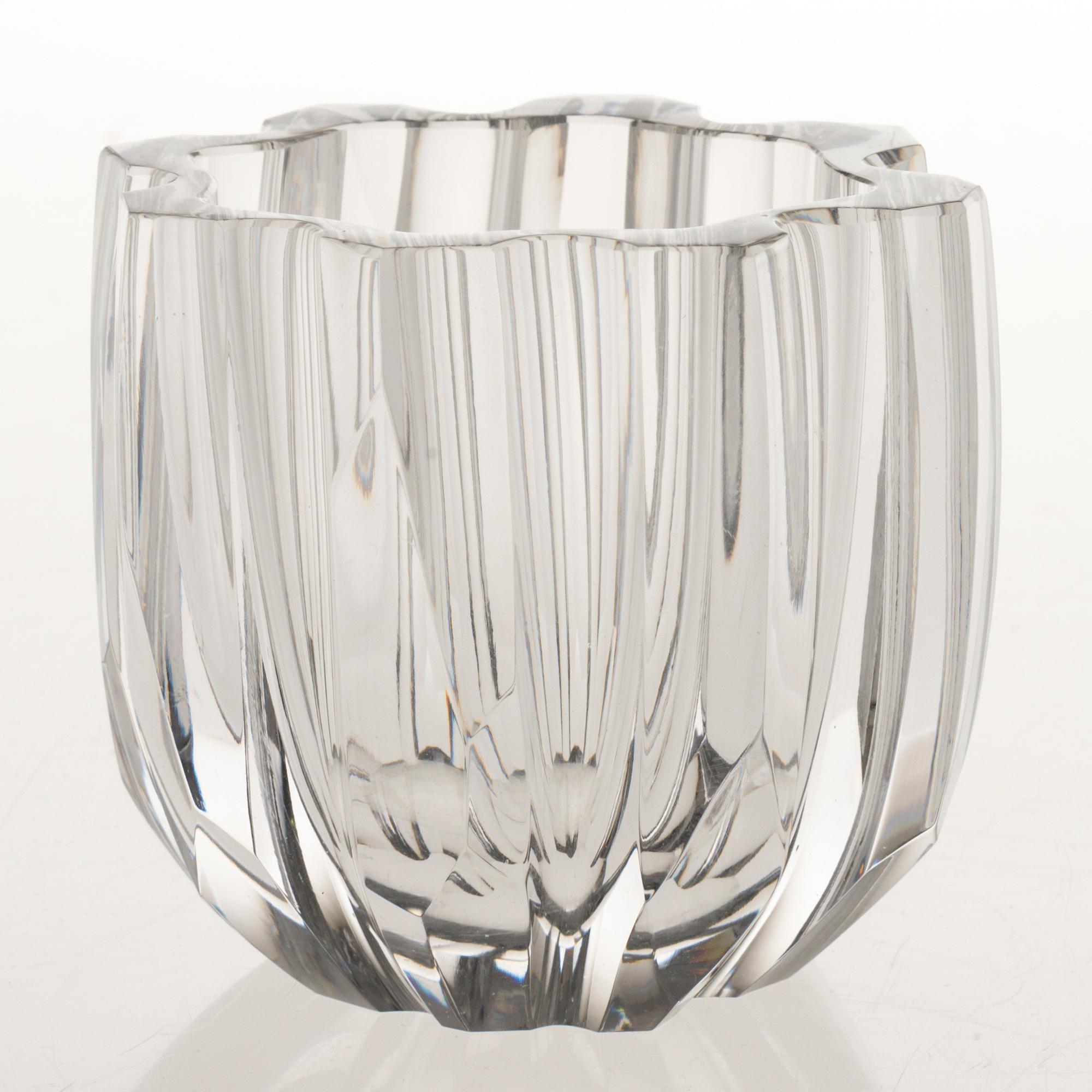 A Tapio Wirkkala glass vase model 3272, signed Tapio Wirkkala Iittala.