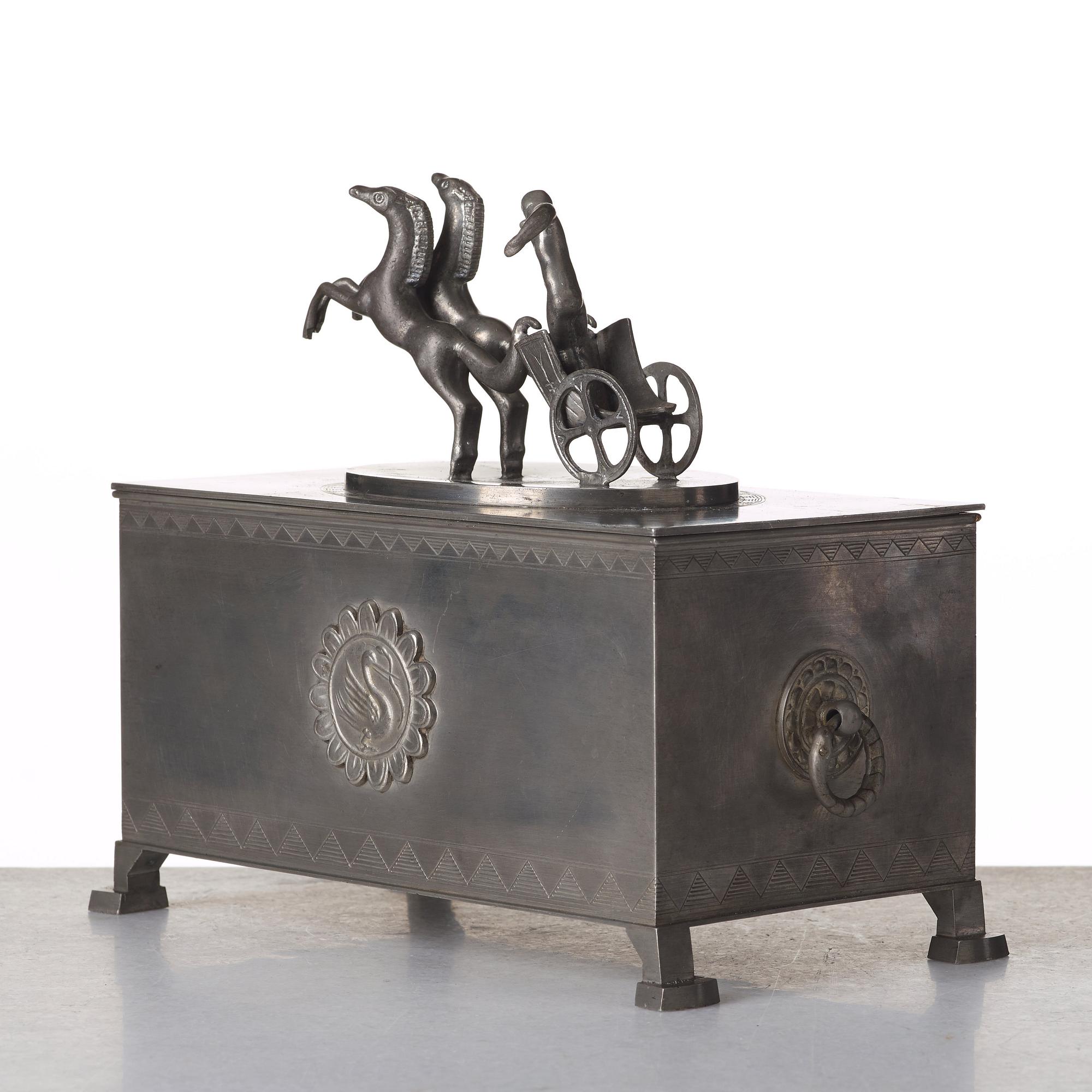 Nils Fougstedt, a pewter box for Firma Svenskt Tenn, model A 810, 1929.