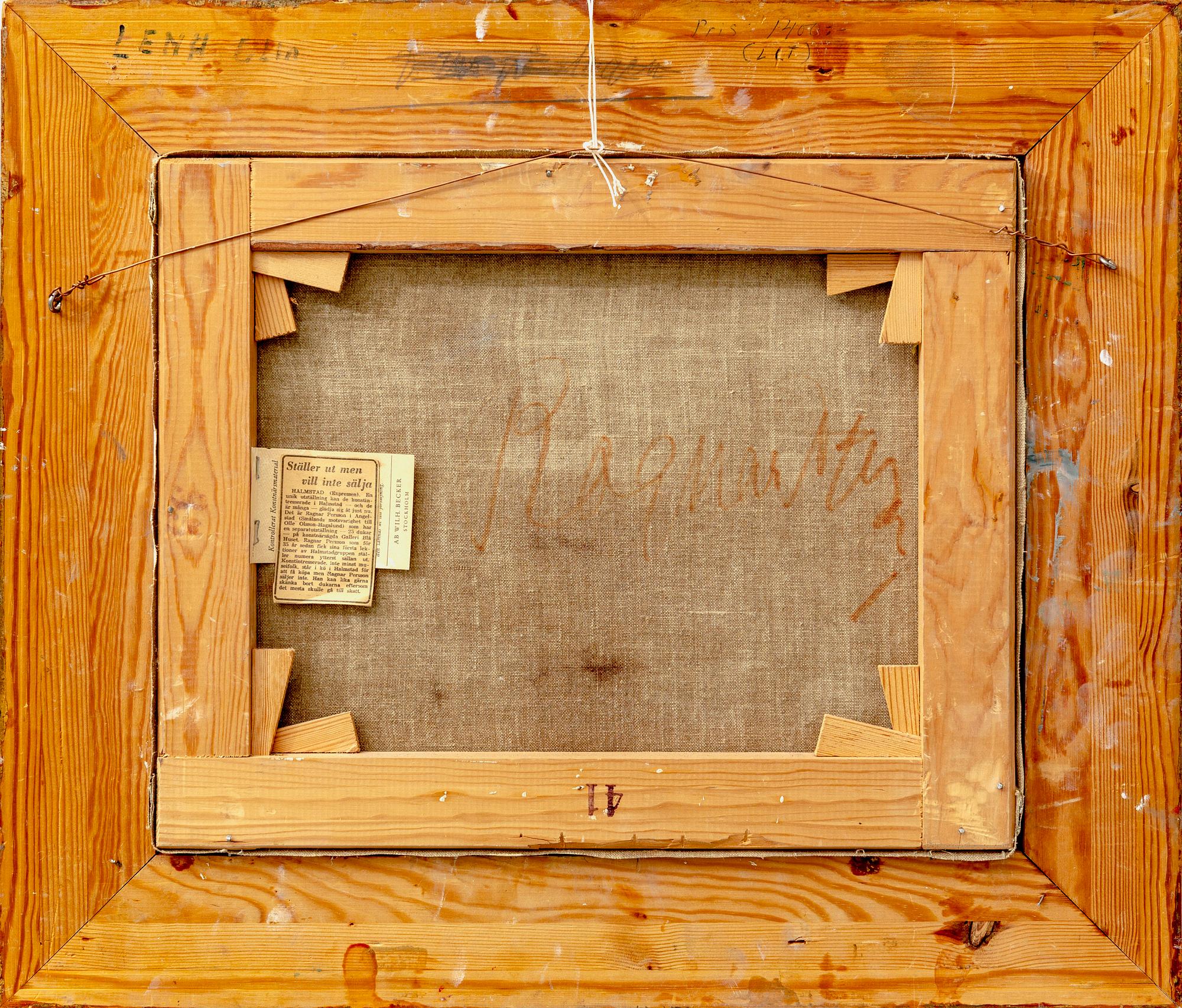 Ragnar Person, olja på duk signerad.