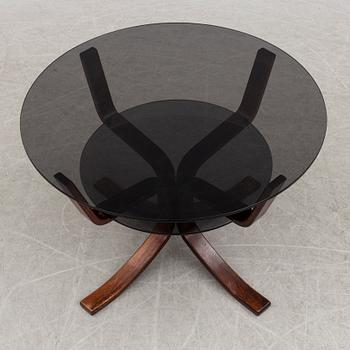 Three easy chairs and table, 1960-/70´s.