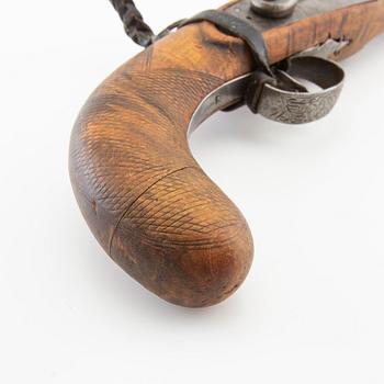 Percussion pistol, 19th century.
