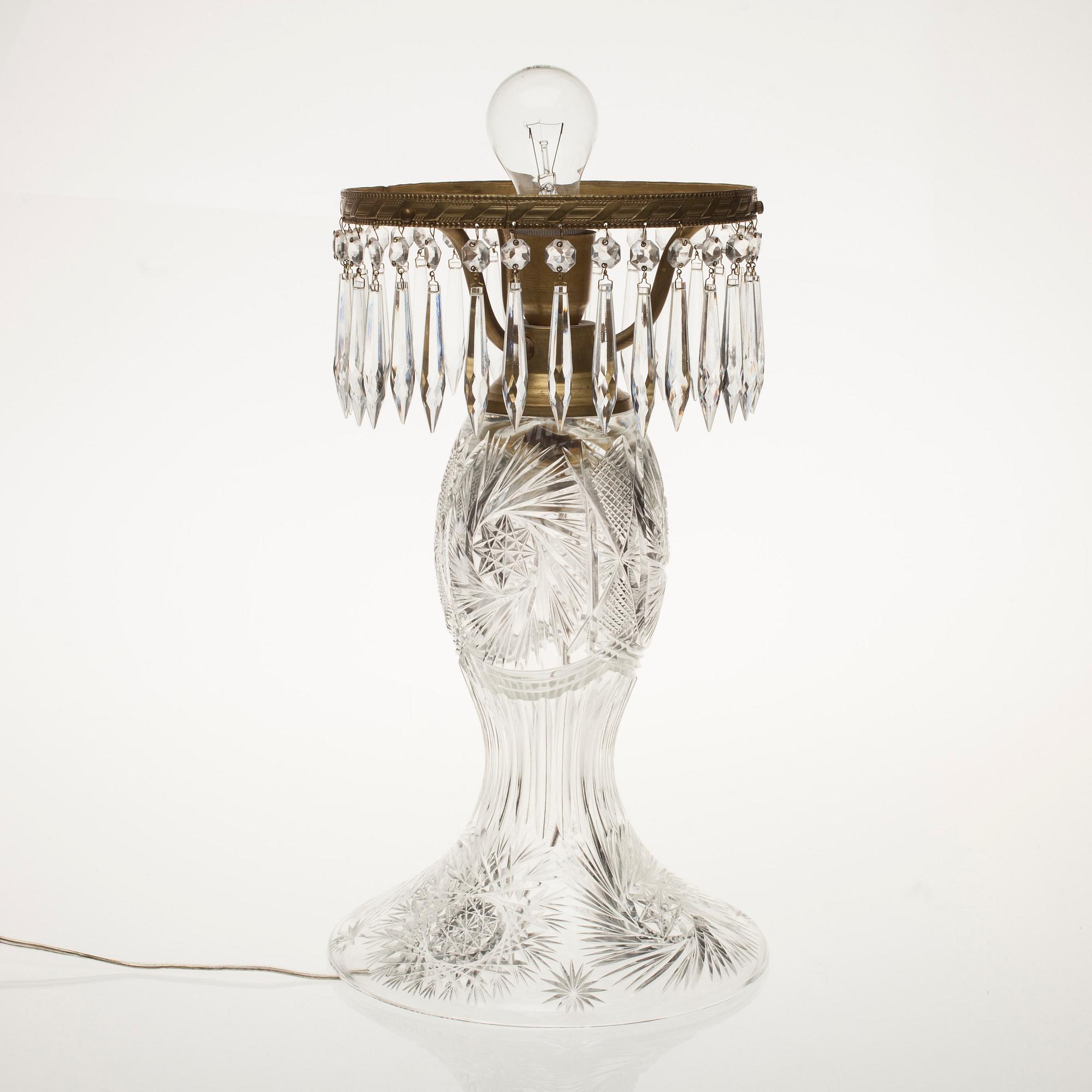 BORDSLAMPA, 1900-talets senare hälft.