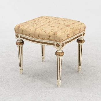 A Gustavian stool by E. Örhmark (master in in Stockholm 1777-1813).