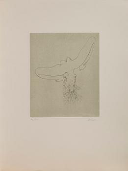 HANS BELLMER, "Les anagrammes du corps". 10 etchings, 1973, each signed in pencil and numbered 72/100.