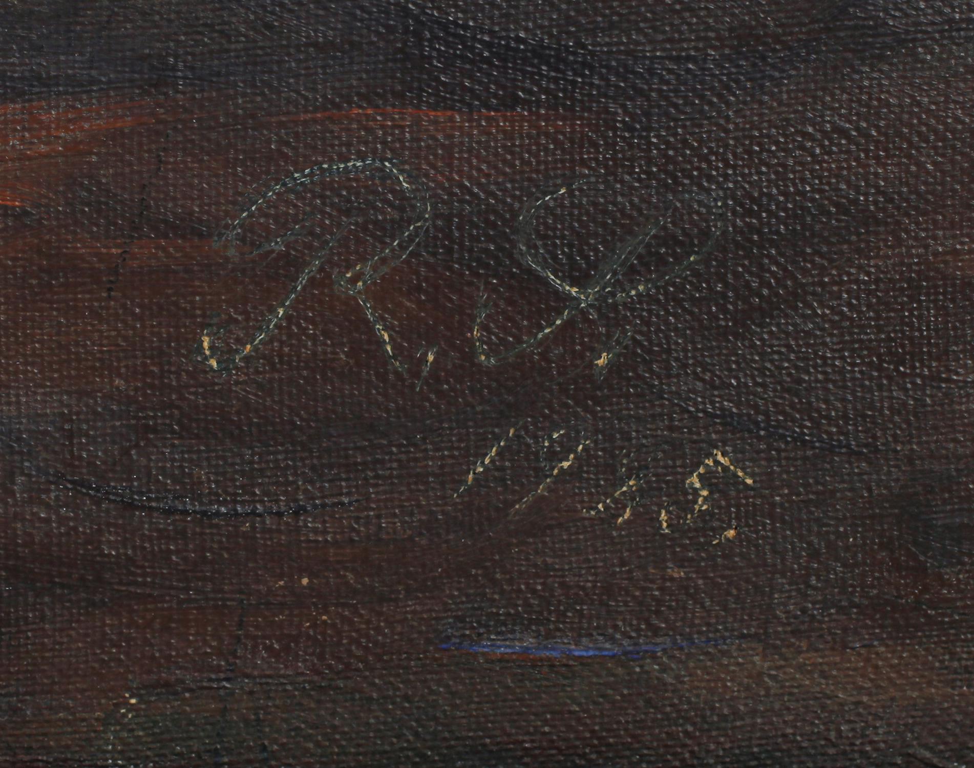 OKÄND KONSTNÄR, olja på duk, monogramsign RS och dat 1925.