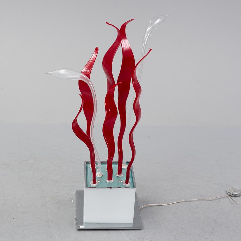 Diego Chilò, a glass 'Byblis' table light, Leucos, Italy.