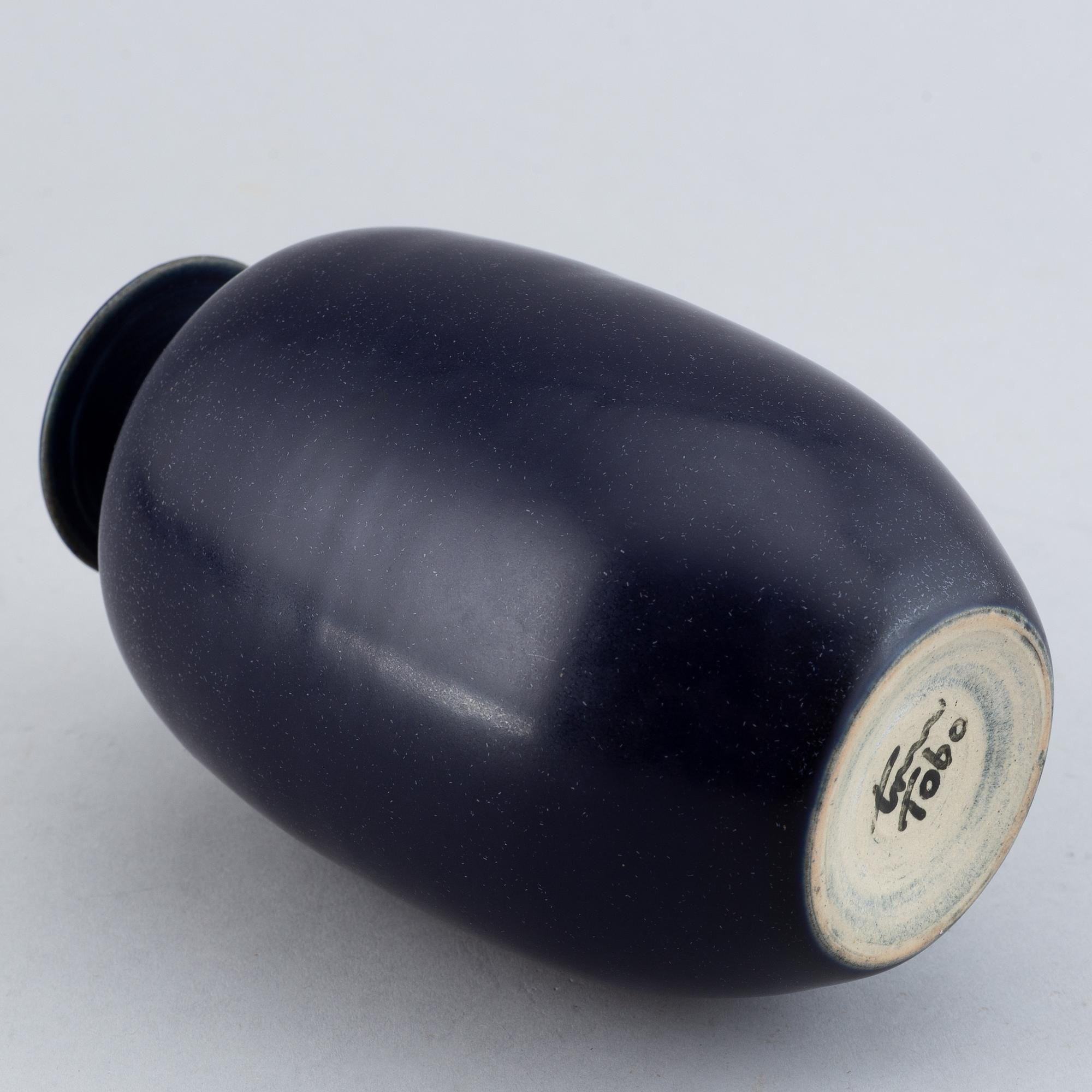 Erich & Ingrid Triller, a stoneware vase from Tobo, signed.