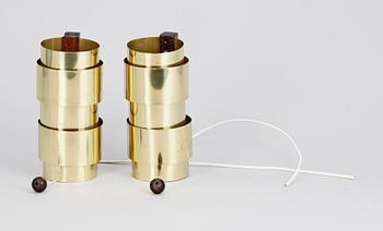 VÄGGLAMPOR, ett par, Hans Agne Jakobsson AB, Markaryd, 1900-talets andra hälft.