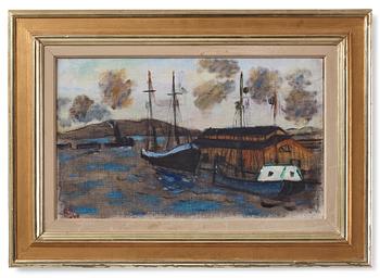 Ragnar Sandberg, Fishing boats in the harbour.