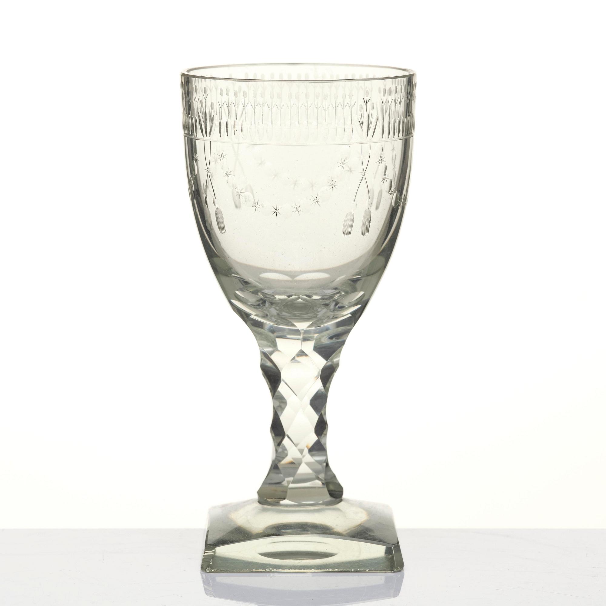 Glas, 22 stycken. Sverige, 1800-tal.