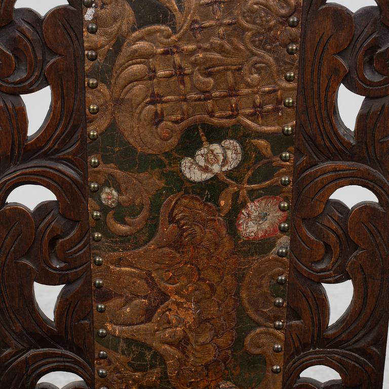 Karmstol, sent 1800-tal, Barockstil.