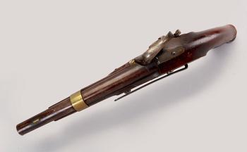A Swedish percussion pistol, for the Armed Forces, 1854 Navy pattern.