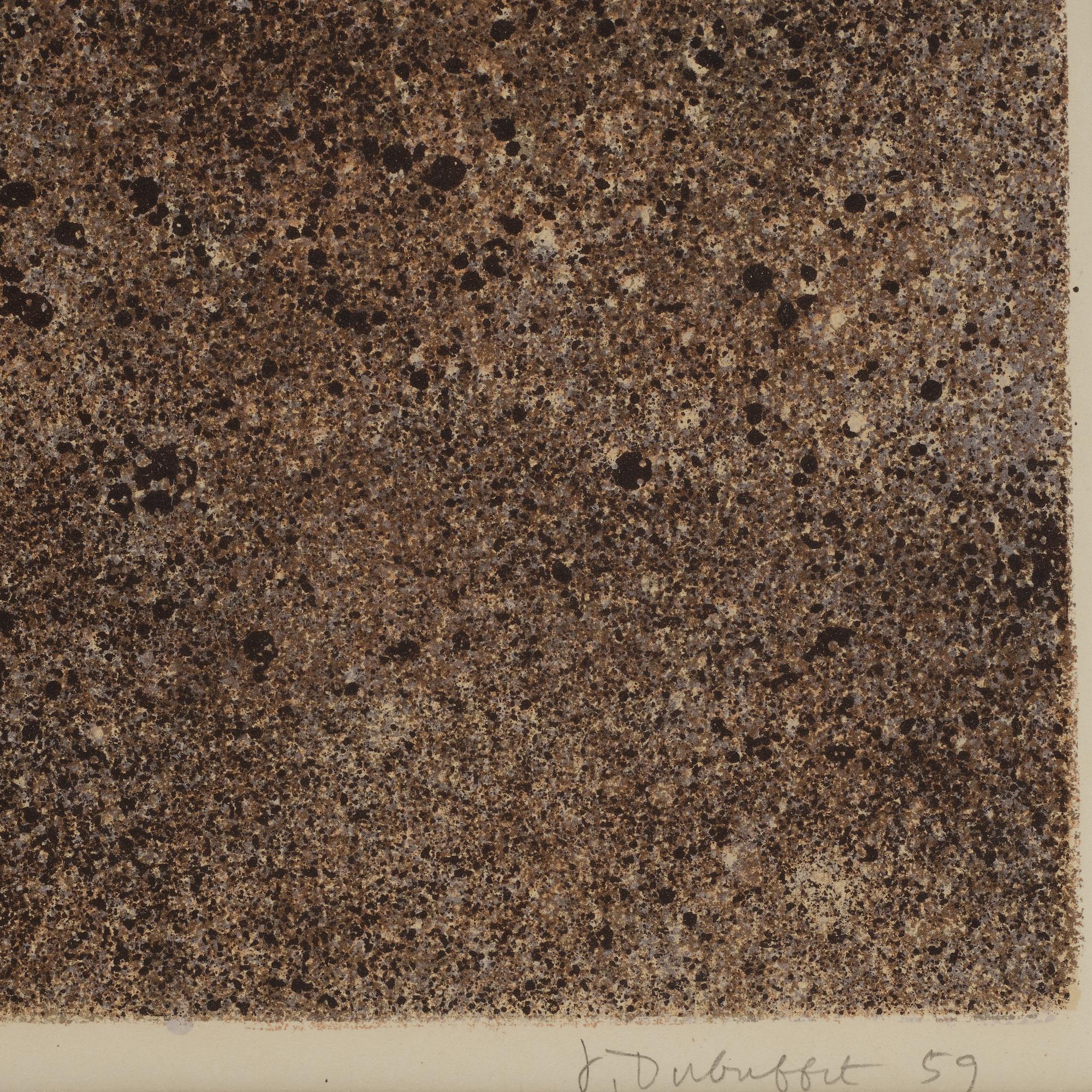 JEAN DUBUFFET, lithograph in color, signed, éprevue d' artiste, dated -59.