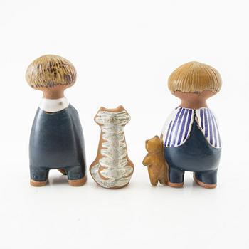 Lisa Larson, figuriner, 3 st, Gustavsberg.