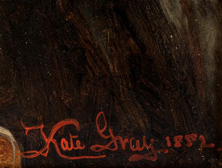 KATE GRAY, olja på duk. sign och dat. 1882.