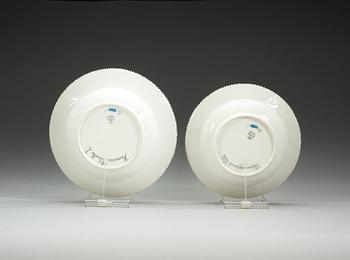 A set of 11 (4+7) Royal Copenhagen 'Flora Danica soup dishes, Denmark, 20th Century.