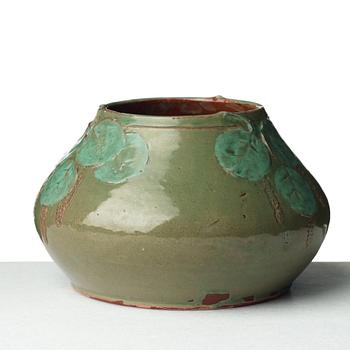 Hilma Persson-Hjelm, an Art Nouveau glazed earthenware bowl, Rackstad, Värmland Sweden early 20th Century.