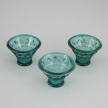 Simon Gate, 3 vases, Orrefors c. 1930.