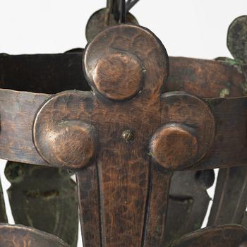 A Jugend ceiling lamp, early 20th century.
