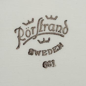 SERVISDELAR, 24 st, flintgods, "Blå Eld", Hertha Bengtsson, Rörstrand, 1900-talets andra hälft.