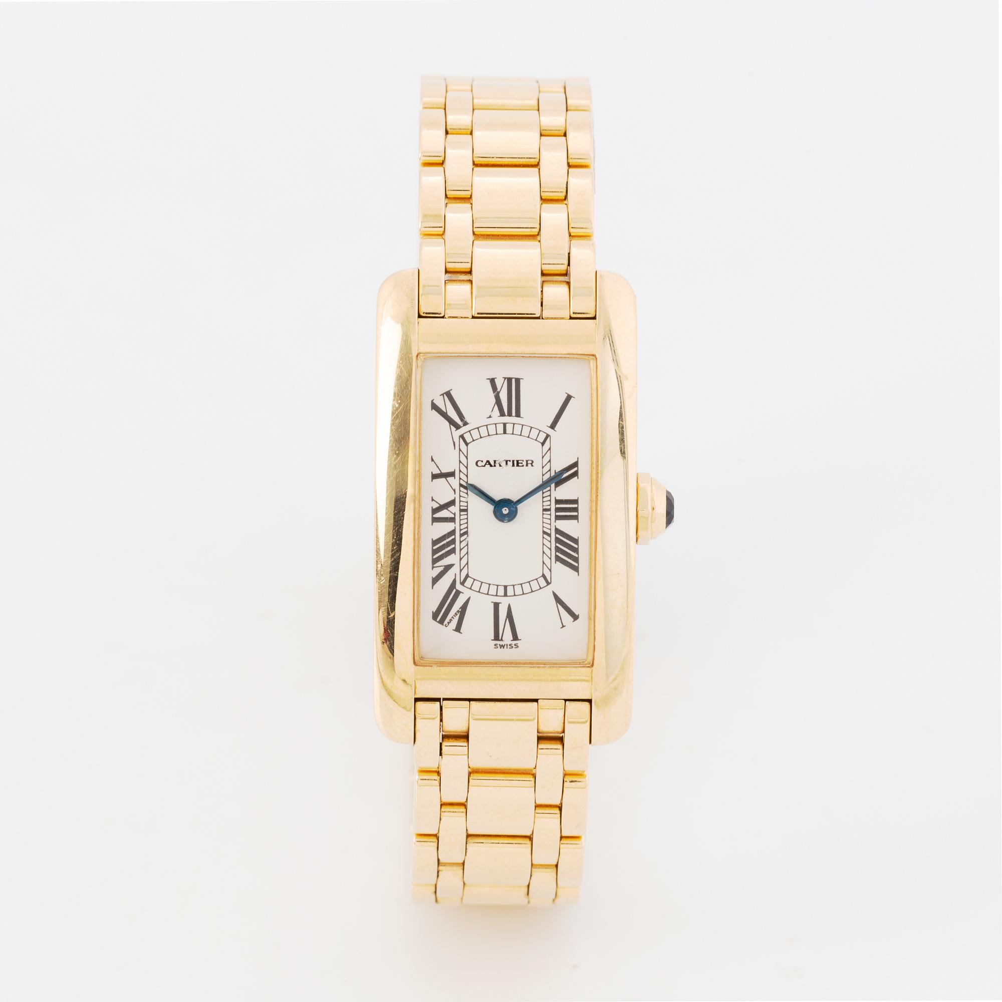 Cartier, Tank Americaine, wristwatch, 19 x 28 (34,5) mm.