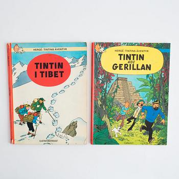 Tintin, comic books, 6 pcs, Hergé.